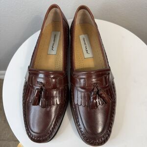 David Taylor O'Hare Tassel Loafers Shoe Mens‎ 10.5 D Brown Leather